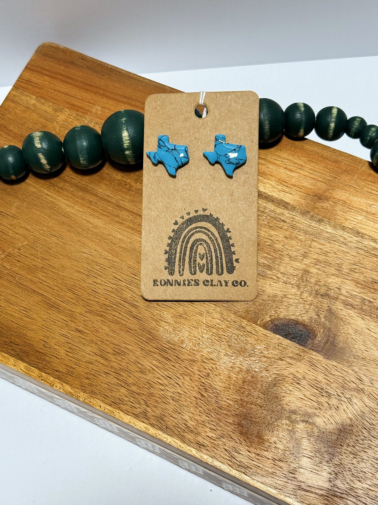 Faux Turquoise Texas Studs