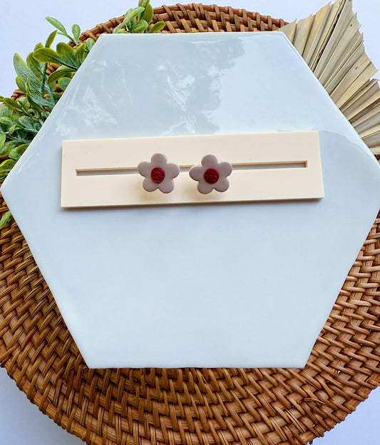 Cream Flower Studs